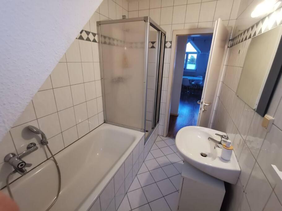 Helle Maisonnette Wohnung Penthouse Recklinghausen Esterno foto