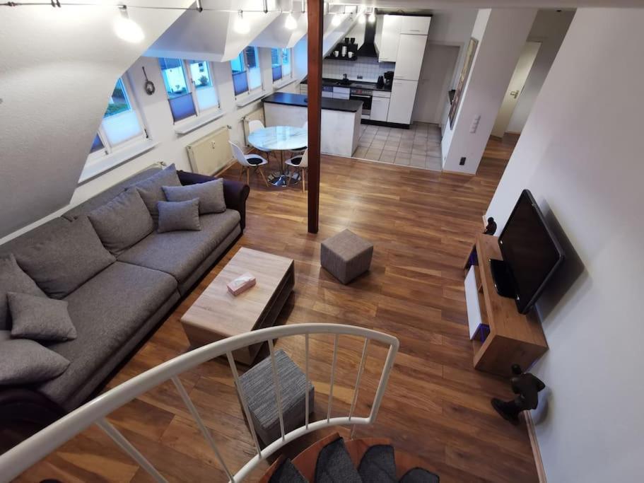 Helle Maisonnette Wohnung Penthouse Recklinghausen Esterno foto